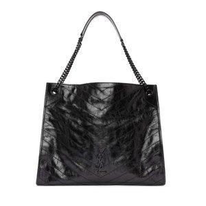 Saint Laurent Niki Large Crinkled Calf Tote Bag
